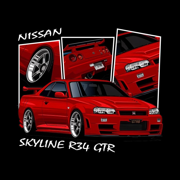 Nissan Skyline GTR R34, JDM Car by T-JD