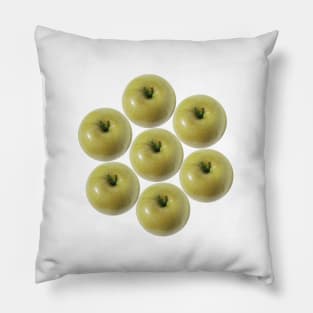 Yellow Apple Circle Pillow