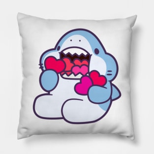 Cute Shark With Hearts Pillow