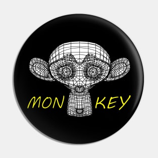 SIMPLE MONKEY MESH FACE Pin