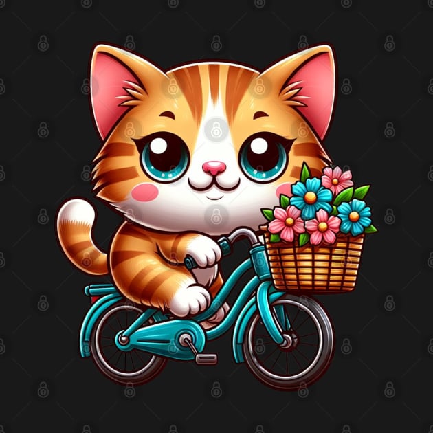 Cycling Cat Cutie: Pedaling Through Purr-fection by Divineshopy