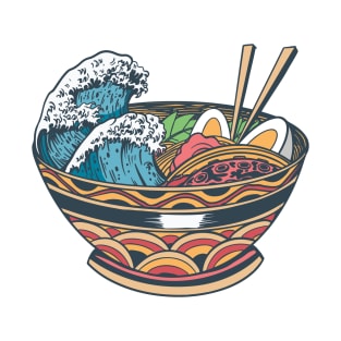 Ocean Waves In Ramen Bowl T-Shirt