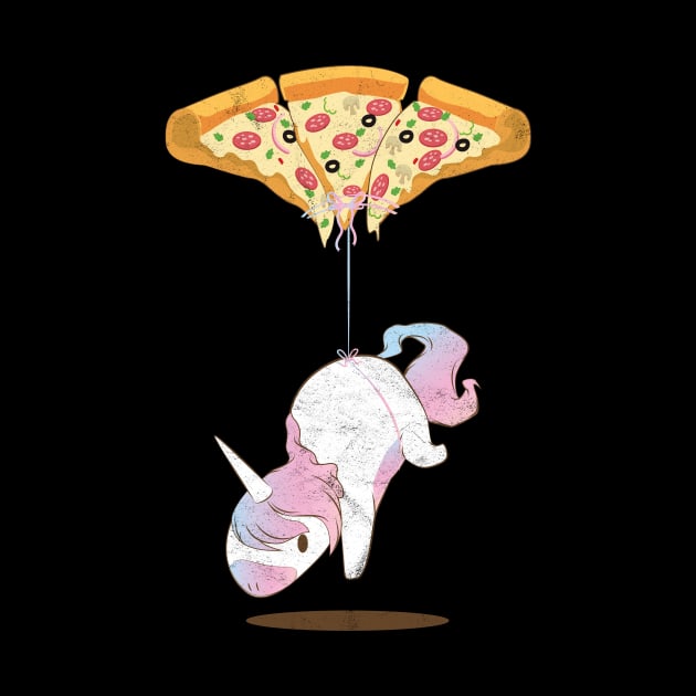 Unicorn On Pizza T-Shirt by avshirtnation
