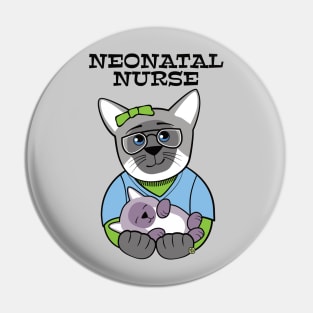 Neonatal Nurse Siamese Cat and Kitten Pin