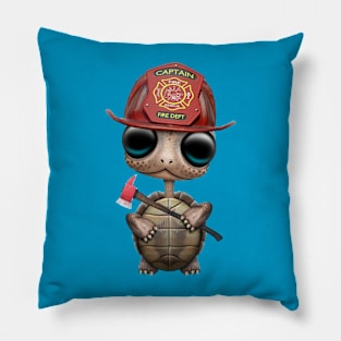 Cute Baby Turtle Firefighter Pillow