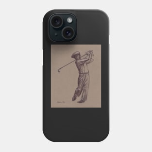 Ben Hogan - pencil drawing of the great golf master Phone Case