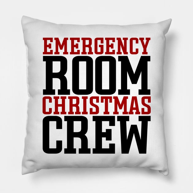 Emergency Room Christmas Crew Pillow by colorsplash