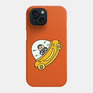 Cartoon boy flying space ship Phone Case