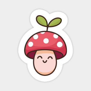 Cute fly agaric mushrooms Magnet