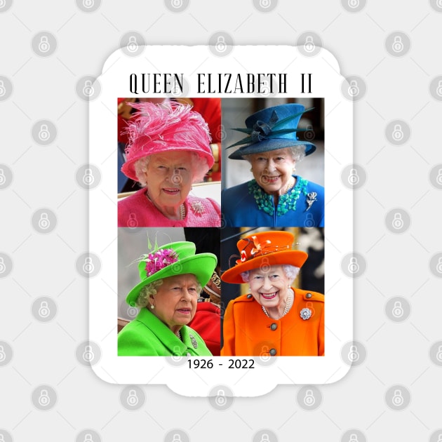 Rip Queen Elizabeth II God Bless the beautiful Queen 1926-2022 Magnet by myartworkdiary