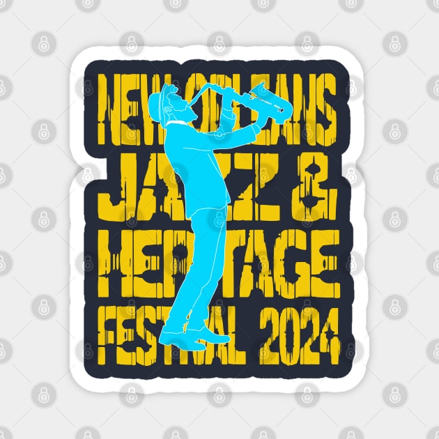 New Orleans Jazz Festival 2024 Magnet by Womens Art Store