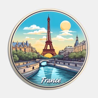 Seal of France, Eiffel Tower, River Seine Pin