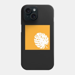 Simple palm leaf in orange Phone Case