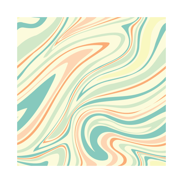 Groovy Swirling Liquid Pattern - Pastel Combo by Charredsky