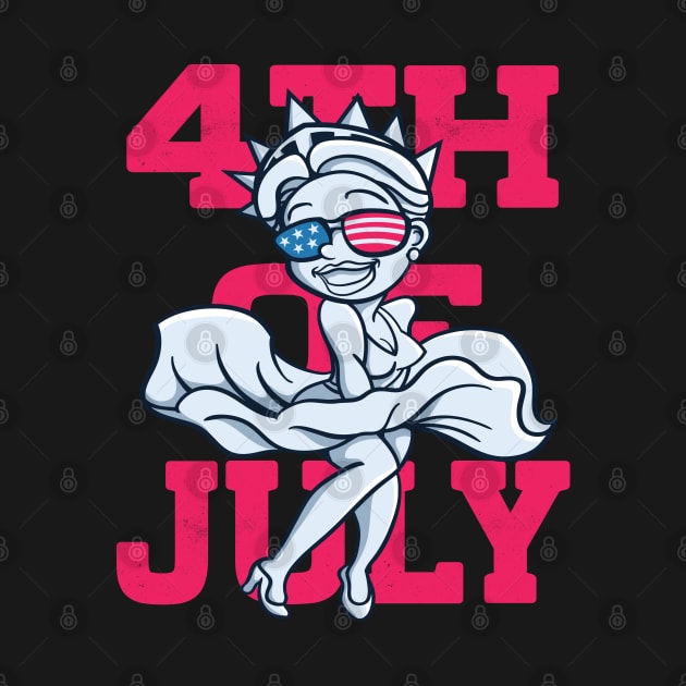 4th of July Statue of Liberty with shades by Pixeldsigns