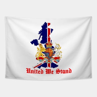 United We Stand - team Great Britain GB - Tee shirt map emblem United Kingdom Tapestry