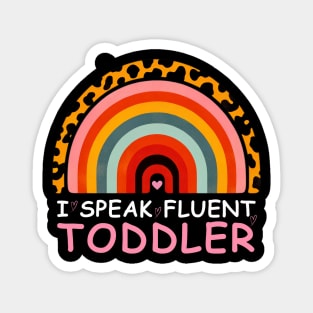 I Speak Fluent Toddler Rainbow Love Heart Tee Magnet