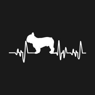 French Bulldog Heartbeat For Dog Lovers T-Shirt