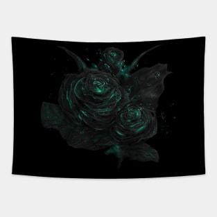 Sparkling roses - mint option Tapestry