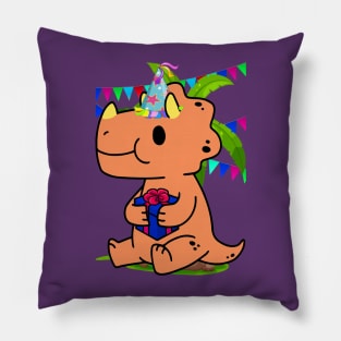 CUTE TRICERAPTOPS BIRTHDAY Pillow