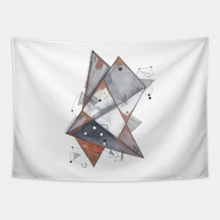 Geometric composition in natural colors Tapestry