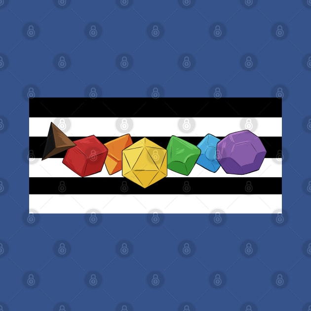 Pride Dice Straight Ally Flag by DnDoggos