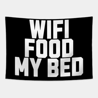 Wifi Food My Bed Tapestry