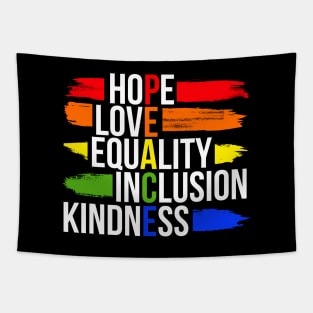 Peace Hope Love Equality Inclusion Kindness Tapestry