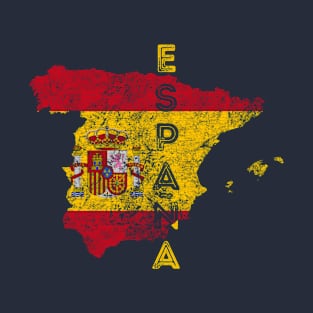 Espana Map and Spain Flag Souvenir T-Shirt