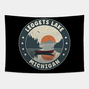 Leggets Lake Michigan Sunset Tapestry