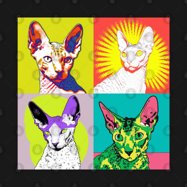 Cornish Rex Pop Art - Cat Lover Gift by PawPopArt