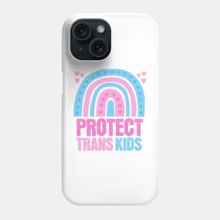 Protect Trans Kids Rainbow Queer Flag Pink Phone Case