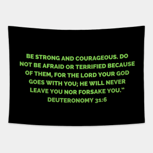 Bible Verse Deuteronomy 31:6 Tapestry