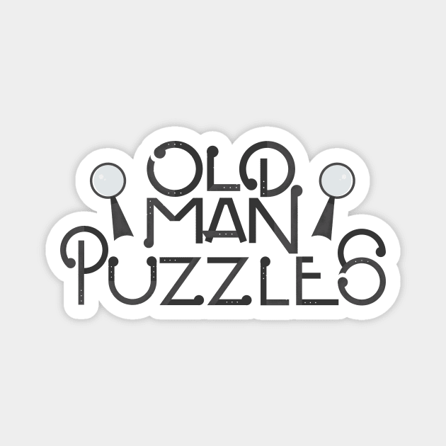 Old Man Puzzles Magnet by Hey Riddle Riddle