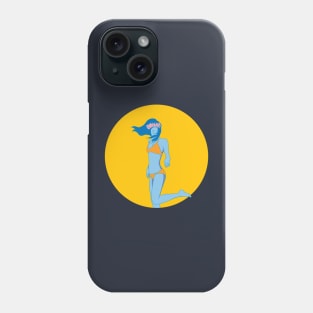 Blue Girl Dancing Phone Case