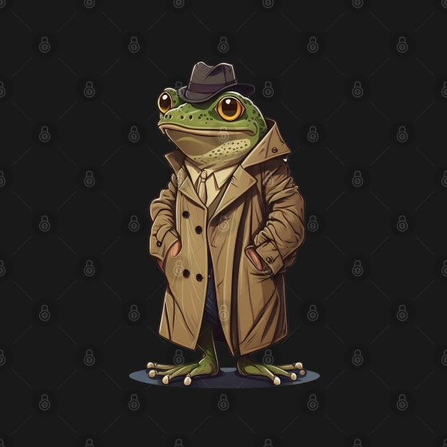 Detective frog by myabstractmind