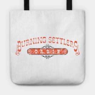 Burning Settlers Cabin Red and Black Tote