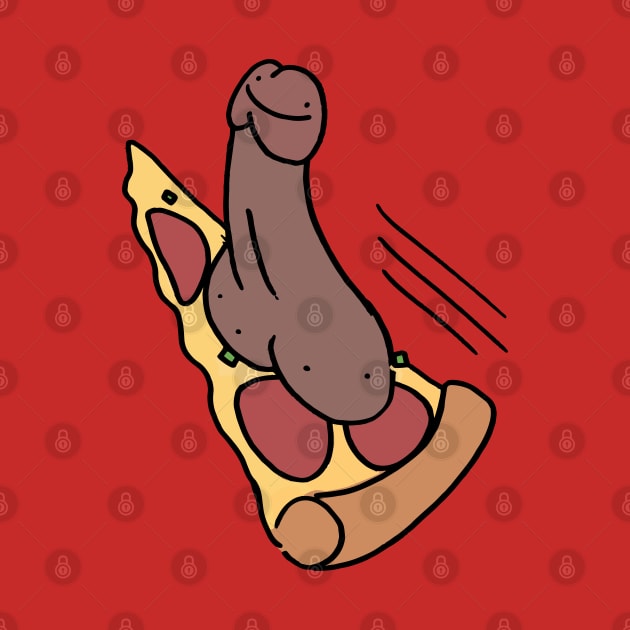 Penis Pizza - Flying (dark) by HotDikkity