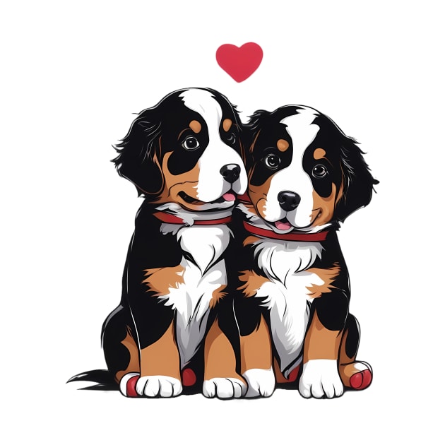 baby bernese mountain puppy by animegirlnft