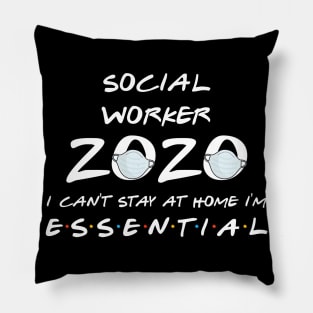 Social Worker 2020 Quarantine Gift Pillow