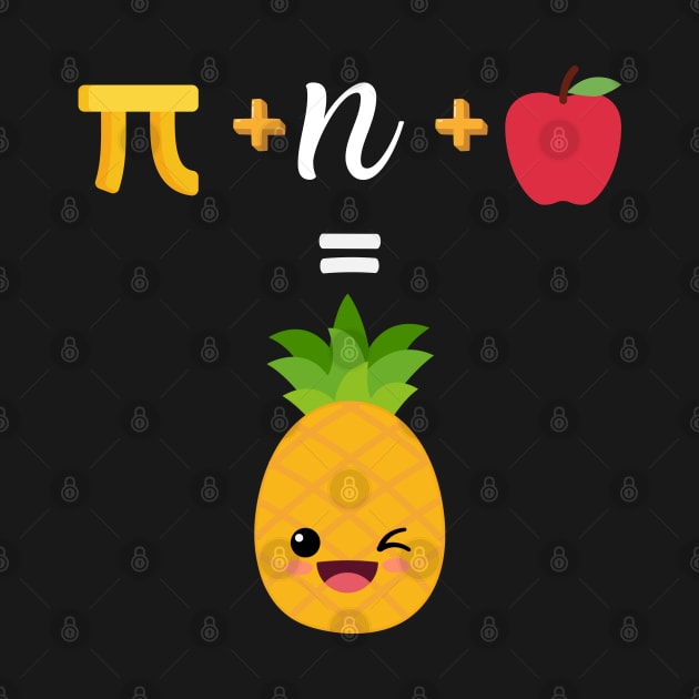 Pi day Pineapple Funny Equation by Fj Greetings