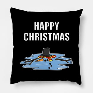 Happy Christmas 2020 Melted Snowman Funny Pillow