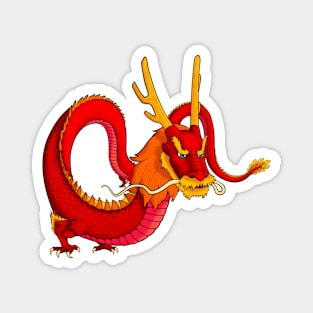 Red chinese dragon Magnet