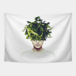 Lettuce head portrait Tapestry