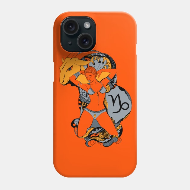 Orangrey Capricorn Beauty Phone Case by kenallouis