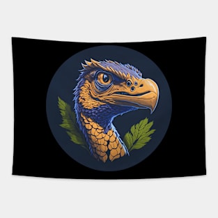 Mean Vulture Circular design digital art Tapestry