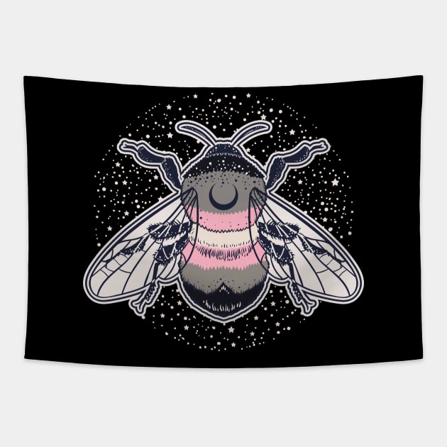 Demigirl Bee Proud LGBT Pride Flag Tapestry by Psitta