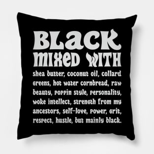 Black Mixed with Everything Black Pillow