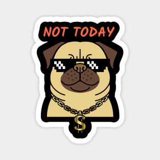 Funny Dog - Pug Not Today Magnet