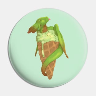 Mint Choc Ice Cream Dragon Pin